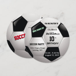サッカーおもしろい⚽誕生日叙事詩パーティー 招待状