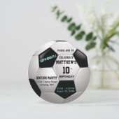 サッカーおもしろい⚽誕生日叙事詩パーティー 招待状 (スタンド正面)