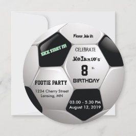 サッカーおもしろい⚽誕生日叙事詩パーティー 招待状