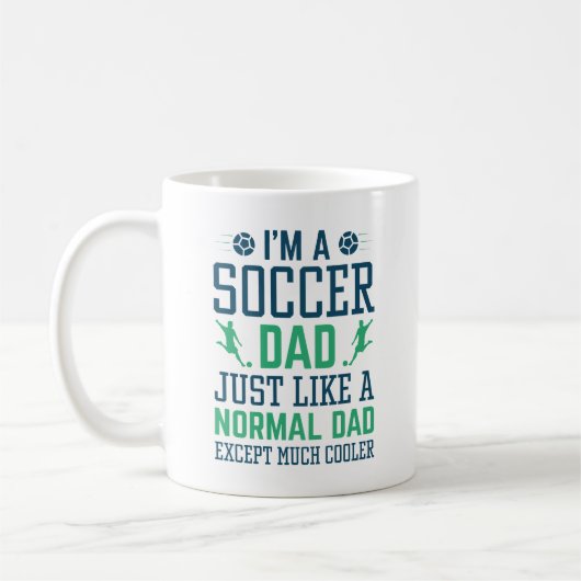 サッカーおやじです コーヒーマグカップ (左)