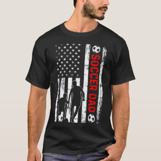 サッカーおやじになる新しいパパ レトロ アメリカ USA Tシャツ