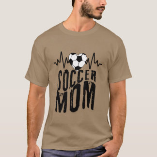 サッカーお母さん面白いスポーツママ家族友人 Tシャツ