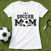 サッカーお母さん、バラエティスタイル、ボール付き Tシャツ