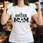 サッカーお母さん、バラエティスタイル、ボール付き Tシャツ