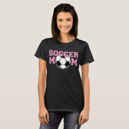 サッカーお母さん - ピンク Tシャツ