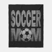 サッカーお母さん フリースブランケット (正面)