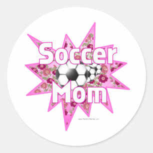 サッカーお母さん ローズ ラウンドシール