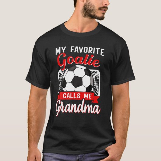サッカーお気に入りのおばあちゃんサッカー Tシャツ (正面)
