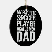 サッカーお気に入りの選手がパパと呼ぶ父の セラミックオーナメント (右)