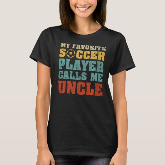 サッカーお気に入りの選手が叔父のファースと呼ぶ Tシャツ (正面)