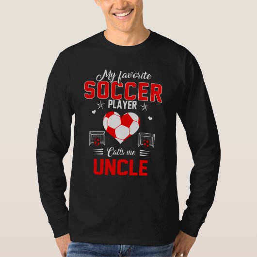 サッカーお気に入りの選手が母のおじさんの日を呼び寄せる Tシャツ (正面)