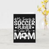 サッカーお気に入りの選手が母の日を呼ぶ カード (黄色い花)