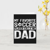 サッカーお気に入りの選手が私をパパ父の日と呼ぶ カード (黄色い花)