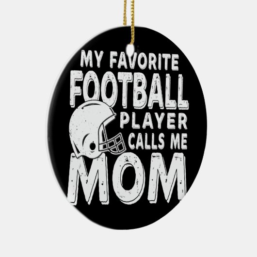 サッカーお気に入りの選手が私をママと呼ぶおもしろい セラミックオーナメント (右)