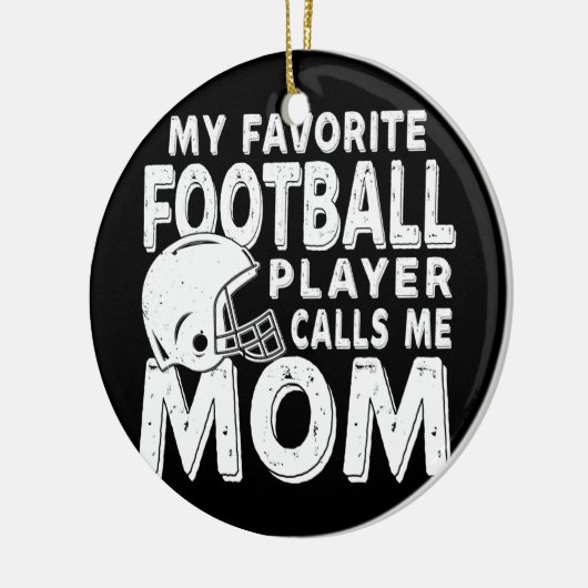 サッカーお気に入りの選手が私をママと呼ぶおもしろい セラミックオーナメント (左)