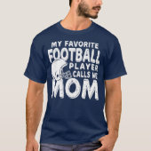 サッカーお気に入りの選手が私をママと呼ぶおもしろい Tシャツ (正面)