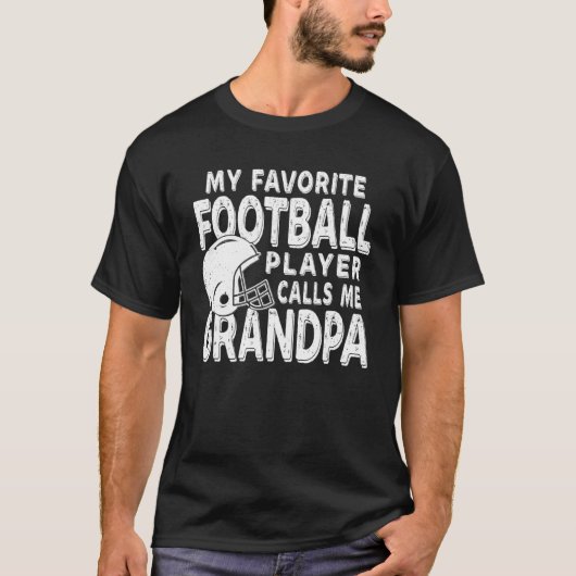 サッカーお気に入りの選手が私を祖父と呼ぶ Tシャツ (正面)