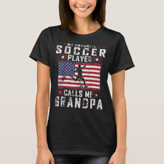 サッカーお気に入りの選手が私を祖父ファと呼ぶ Tシャツ