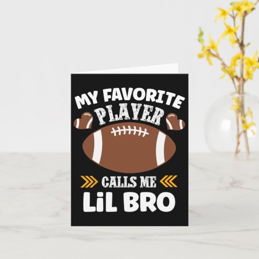 サッカーお気に入りの選手が私をLil Broと呼ぶ カード (黄色い花)
