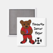 サッカーお気に入りの選手 マグネット (正面/裏面)