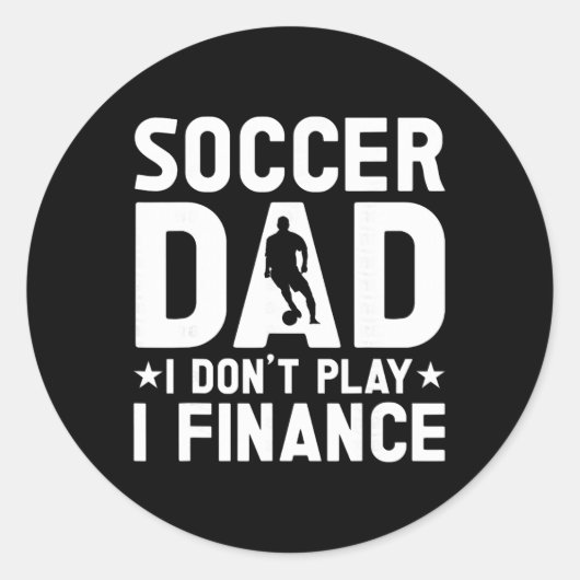 サッカーお父さん _3 ラウンドシール (正面)