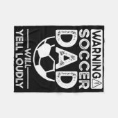 サッカーお父さん _7  フリースブランケット (正面(横))