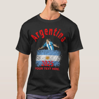 サッカーお祝いアルゼンチン国旗2025 Tシャツ