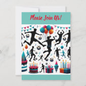 サッカーお祝い:おもしろいでパーティーをキックオフ! 招待状 (正面)