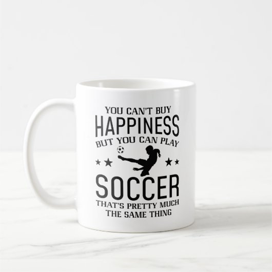 サッカーができる コーヒーマグカップ (左)