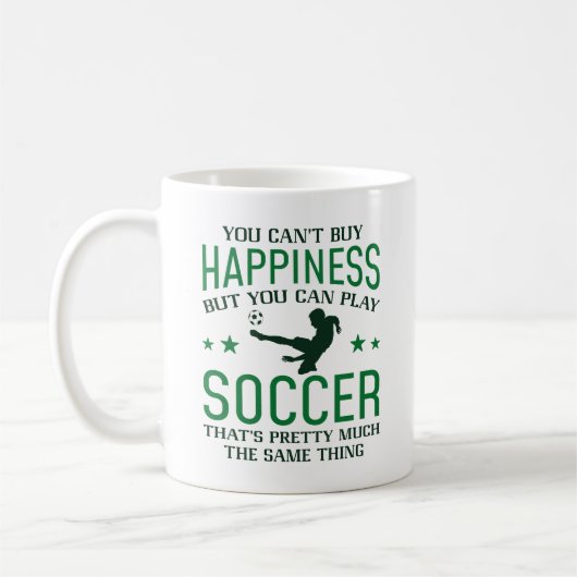 サッカーができる コーヒーマグカップ (左)