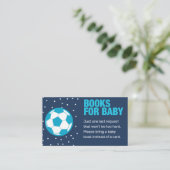 サッカーがブックカードを持ち込む赤ちゃんシャワーゲーム エンクロージャーカード (スタンド正面)