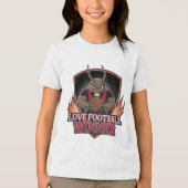 サッカーが大好きです トライブレンドTシャツ (正面)