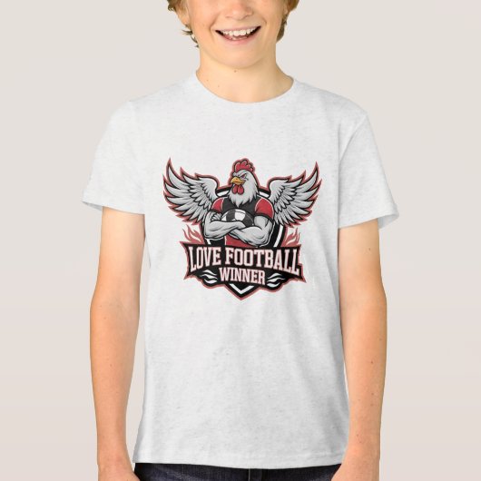サッカーが大好きです トライブレンドTシャツ (正面)
