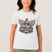 サッカーが大好きです トライブレンドTシャツ (正面)