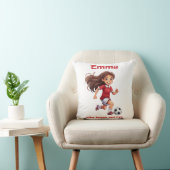 . .サッカーが大好きな女の子 クッション (椅子)