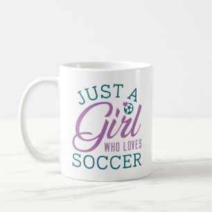 サッカーが大好きな女の子 コーヒーマグカップ