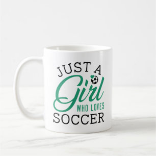 サッカーが大好きな女の子 コーヒーマグカップ