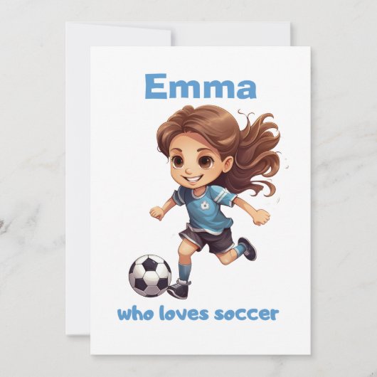 . .サッカーが大好きな女の子 シーズンカード (正面)