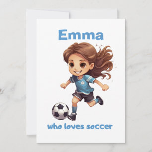 . .サッカーが大好きな女の子 シーズンカード