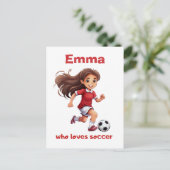 . .サッカーが大好きな女の子 シーズンポストカード (スタンド正面)