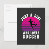 サッカーが大好きな女の子 シーズンポストカード (正面/裏面)