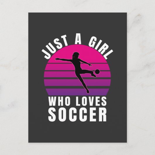 サッカーが大好きな女の子 シーズンポストカード (正面)
