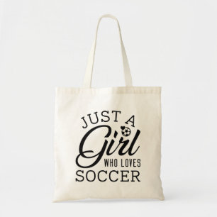 サッカーが大好きな女の子 トートバッグ
