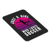 サッカーが大好きな女の子 マグネット (右側)
