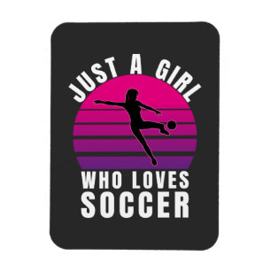 サッカーが大好きな女の子 マグネット