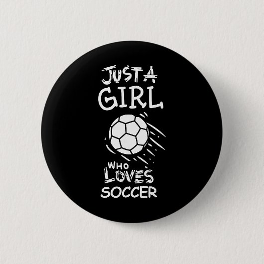 サッカーが大好きな女の子 缶バッジ (正面)