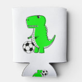 サッカーが大好きな緑の恐竜 缶クーラー (裏面)