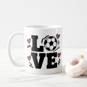 サッカーが大好き可愛いサッカー選手コーチ女子 コーヒーマグカップ