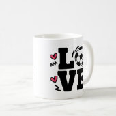 サッカーが大好き可愛いサッカー選手コーチ女子 コーヒーマグカップ (正面右)