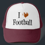 サッカーが大好き キャップ<br><div class="desc">サッカーのシーズンが始まってよかった。ハート形のサッカー！私はハートの贈り物。</div>